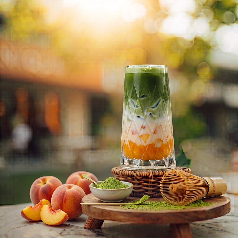 PEACH MATCHA LATTE