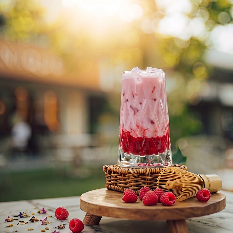 ICED PINK BERRY MATCHA LATTE